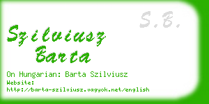 szilviusz barta business card